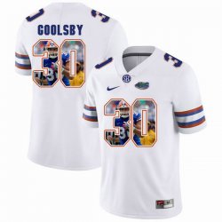 Custom Florida Gators #30 DeAndre Goolsby white fashion college football jersey