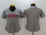 women Chicago Cubs blank Gray Home 2016 Mothers Day Flex Base Jersey