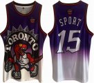 Toronto Raptors 15# Sports purple nba Jerseys print-XD