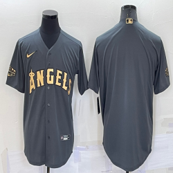 2022 MLB All-Star Nike Los Angeles Angels blank gray majestic baseball jerseys-BD