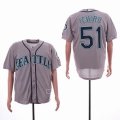 Seattle Mariners #51 Ichiro Suzuki gray majestic mlb jerseys-SG