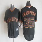 San Francisco Giants 35# Brandon Crawford black baseball jersey