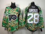 reebok Philadelphia Flyers 28 Claude Giroux Green camo nhl Jersey