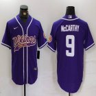 Minnesota Vikings J.J. McCarthy purple baseball jerseys Joint name-BD