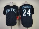 Seattle Mariners 24 Ken Griffey Blue mlb jersey