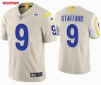 Women Nike Rams Matthew Stafford #9 beige Color Rush Limited Jersey