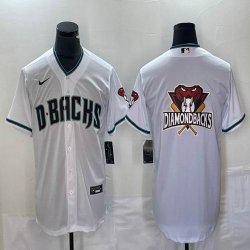 Nike Arizona Diamondback blank white majestic baseball Jersey 01