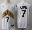 Nike Toronto Raptors #7 Kyle Lowry white NBA Jerseys- S8