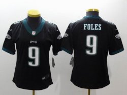 Women Nike Philadelphia Eagles #9 Nick Foles black Color Rush Limited Jersey