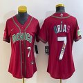 Youth 2023 World Cup Mexico #7 Julio Urias red majestic baseball jerseys 21