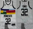 Nike Minnesota Timberwolves #32 Karl-Anthony Towns white basketball jerseys city version with 6 Patch