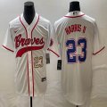 Nike Anaheim Angels #23 Michael Harris II beige MLB Baseball jerseys Joint name-BD 01