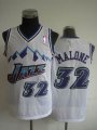 Utah Jazz #32 Karl Malone nba White Jersey