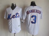 New York Mets Curtis Granderson #3 white blue stripe majestic MLB Jerseys