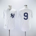 New York Yankees #9 Throwback white baseball jersey