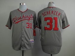 washington nationals 31 Max Scherzer gray mlb jersey