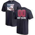 Men's New York Rangers Fanatics Branded Navy Personalized Name and Number Banner Wave T-Shirt