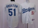 Los Angeles Dodgers 51 BROXTON white jerseys