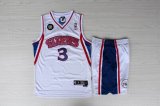 Philadelphia 76ers 3# Iverson 10th White NBA suits