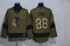 Adidas Chicago Blackhawks #88 Patrick Kane green Ice hockey Jersey