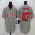 Nike Los Angeles Angels #27 Mike Trout gray majestic baseball Jersey