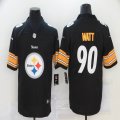 Nike Pittsburgh Steelers #90 T. J. Watt black fashion Color Rush Limited Jersey