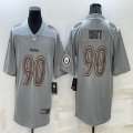 Nike Pittsburgh Steelers #90 T. J. Watt gray Color Rush Limited Jersey-BD 01