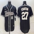 Nike New York Yankees #27 Giancarlo Stanton black majestic baseball Jersey Joint name