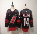 Adidas Carolina Hurricanes #14 Justin Williams black NHL hockey jerseys