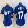 Women Los Angeles Dodgers #17 Shohei Ohtani Nike blue baseball Jersey -BD 05