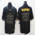 Nike Panthers #22 Christian McCaffrey throwback black Salute To Service Limited Jersey-BD