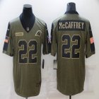 Nike Panthers #22 Christian McCaffrey Green 2021 Salute to Service Limited Jersey