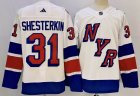 Adidas New York Rangers #31 Igor Shesterkin white red hockey jersey