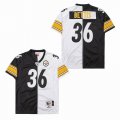 Pittsburgh Steelers #36 Jerome Bettis black white splits throwback nfl Jersey-SG