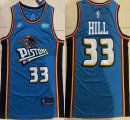 Nike Detroit Pistons 33# Grant Hill blue basketball Jersey-XD