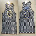 Golden State Warriors #30 Stephen Curry throwback white black NBA basketball jerseys