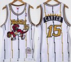 Toronto Raptors #15 Vince Carter white throwback NBA basketball Jersey