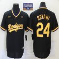 Nike Los Angeles Dodgers Kobe Bryant black majestic baseball Jersey with 2020 World Series Champions