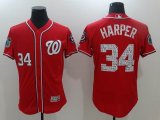 2017 Washington Nationals #34 Bryce Harper red Flexbase Authentic Collection Jersey