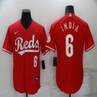 Nike Cincinnati Reds #6 Jonathan India red throwback baseball jersey