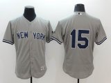 2016 New York Yankees #15 gray Flexbase Authentic Collection Jersey