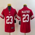 Youth Nike San Francisco 49ers #23 Christian McCaffrey red Color Rush Limited Jersey-BD