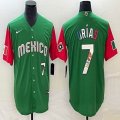 2023 World Cup Mexico #7 Julio Urias green red majestic baseball jerseys 07