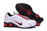 Men Nike Shox R4 white black red shoes