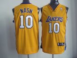 nba steve nash #10 yellow los angeles lakers jerseys