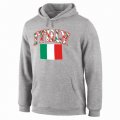 2018 World cup Italy Fanatics Branded Devoted Pullover Hoodie - Heather Gray