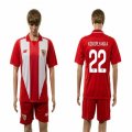 2015-2016 sevilla club KONOPLYANKA #22 red soccer jersey home