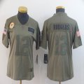 Women Green Bay Packers #12 Aaron Rodgers Nike Camo 2019 Salute to Service Limited Jersey