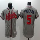 2016 Atlanta Braves #5 Freddie Freeman Grey elite baseball jersey