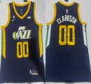 Nike Utah Jazz #00 Clarkson blue nba basketball jerseys-XD